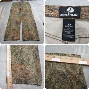 Vintage Mossy Oak Pants Mens‎ 35X29 Green Camouflage Cotto Zip Fly 5-Pocket Hunt